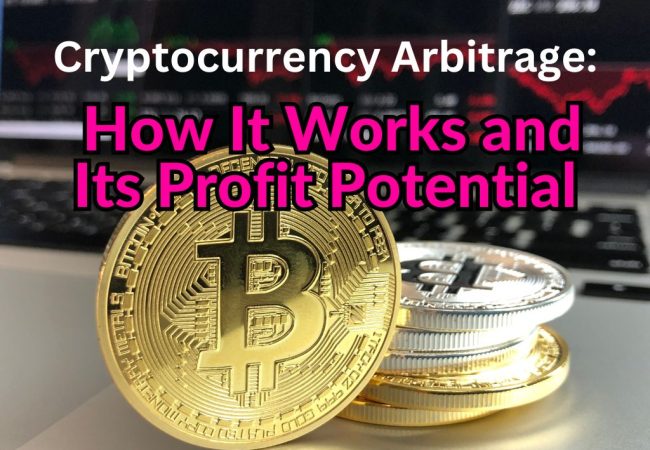 Cryptocurrency Arbitrage: How It Works and Its Profit Potential Bitcoin and other cryptocurrency coins with a trading chart in the background, illustrating the concept of cryptocurrency arbitrage and profit potential.